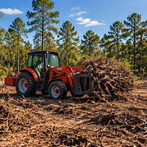 Illustrative tractor and grounds work